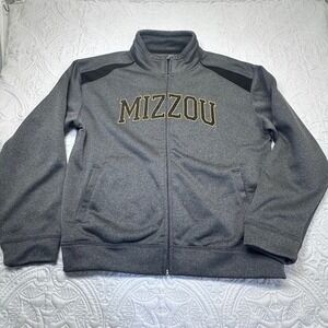 Campus Drive Mizzou Missouri Tigers Full Zip Track Jacket‎ Grey Mens Medium